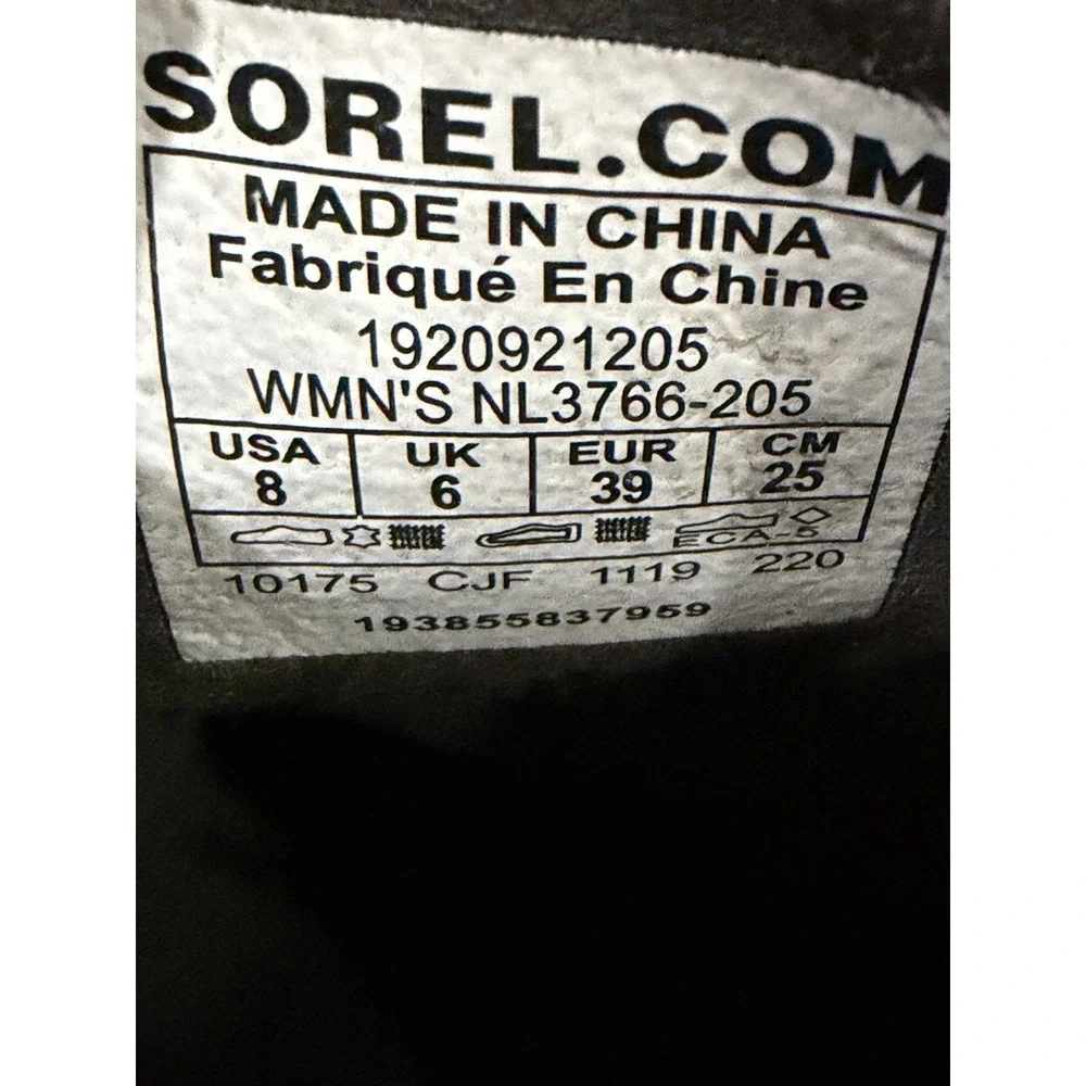 Sorel Joan of Arctic Wedge Zipper Boots Womens 8 Chocolate Brown NL3766-205